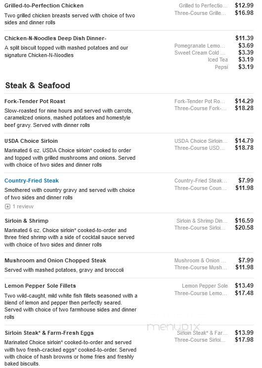 Bob Evans Restaurant - Holland, MI menu_pic
