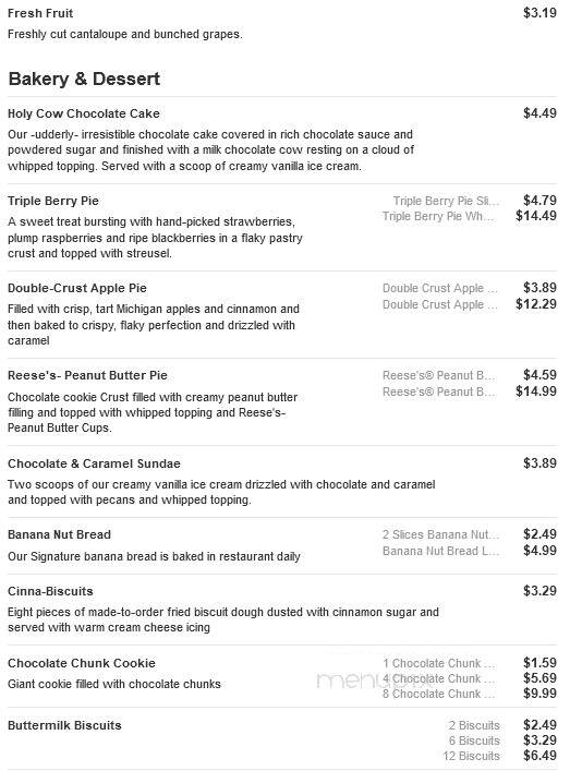 Bob Evans Restaurant - Holland, MI menu_pic