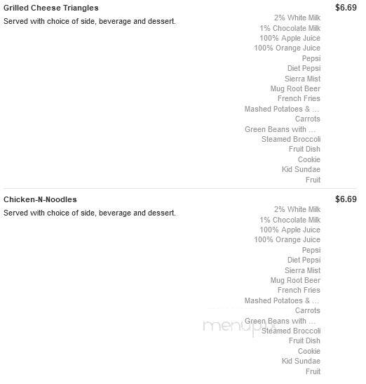 Bob Evans Restaurant - Holland, MI menu_pic