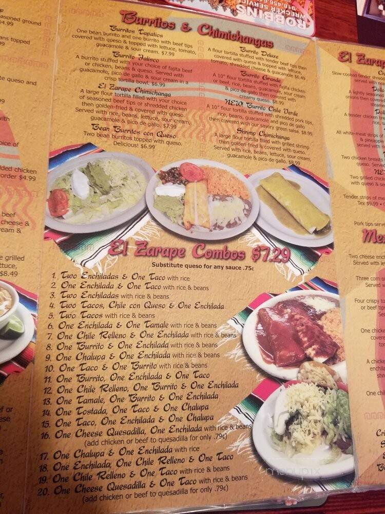 El Zarape - Tahlequah, OK menu_pic