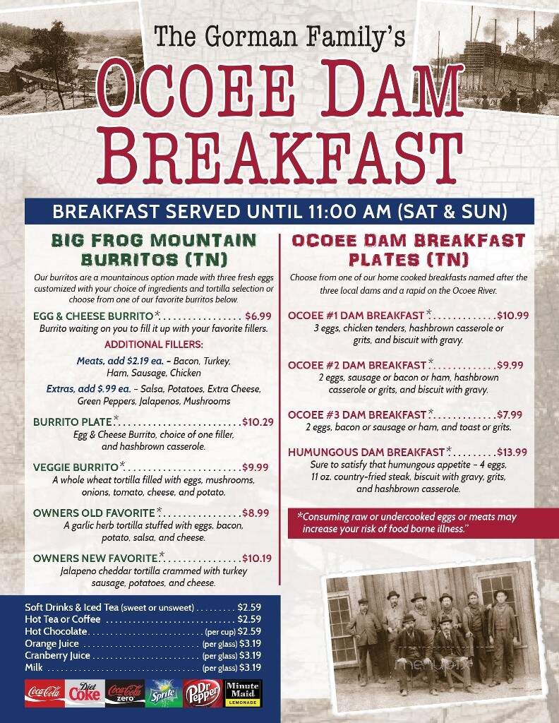 Ocoee Dam Deli - Ocoee, TN menu_pic