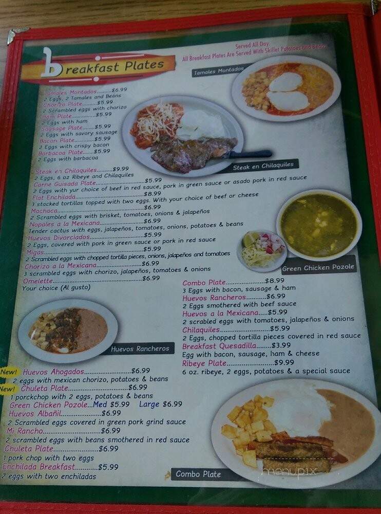 La Campana - Amarillo, TX menu_pic