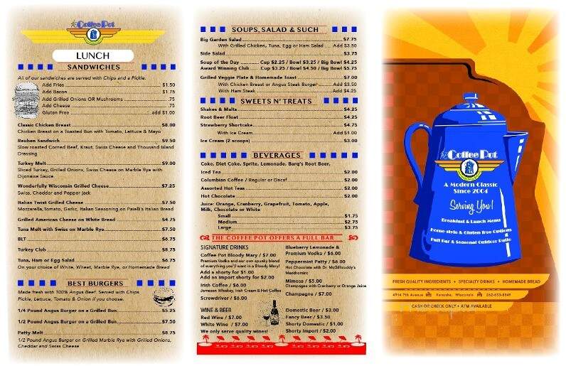 Coffee Pot - Kenosha, WI menu_pic