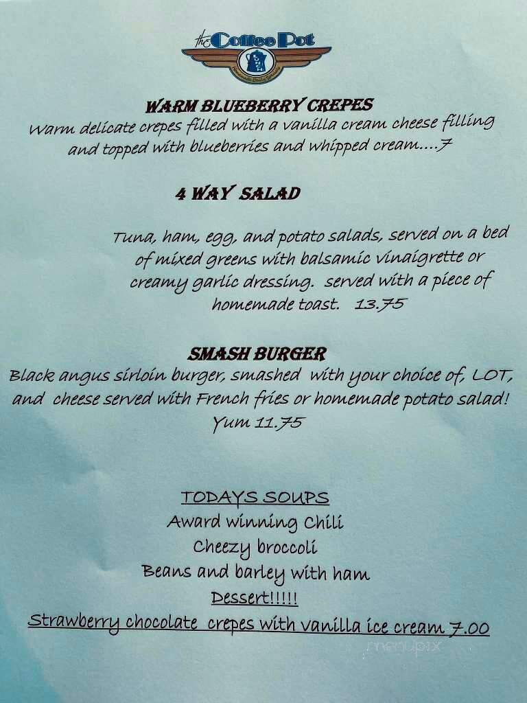 Coffee Pot - Kenosha, WI menu_pic