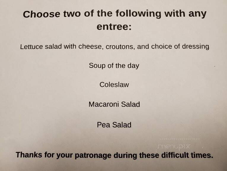 Country Heights Supper Club - Hazel Green, WI menu_pic