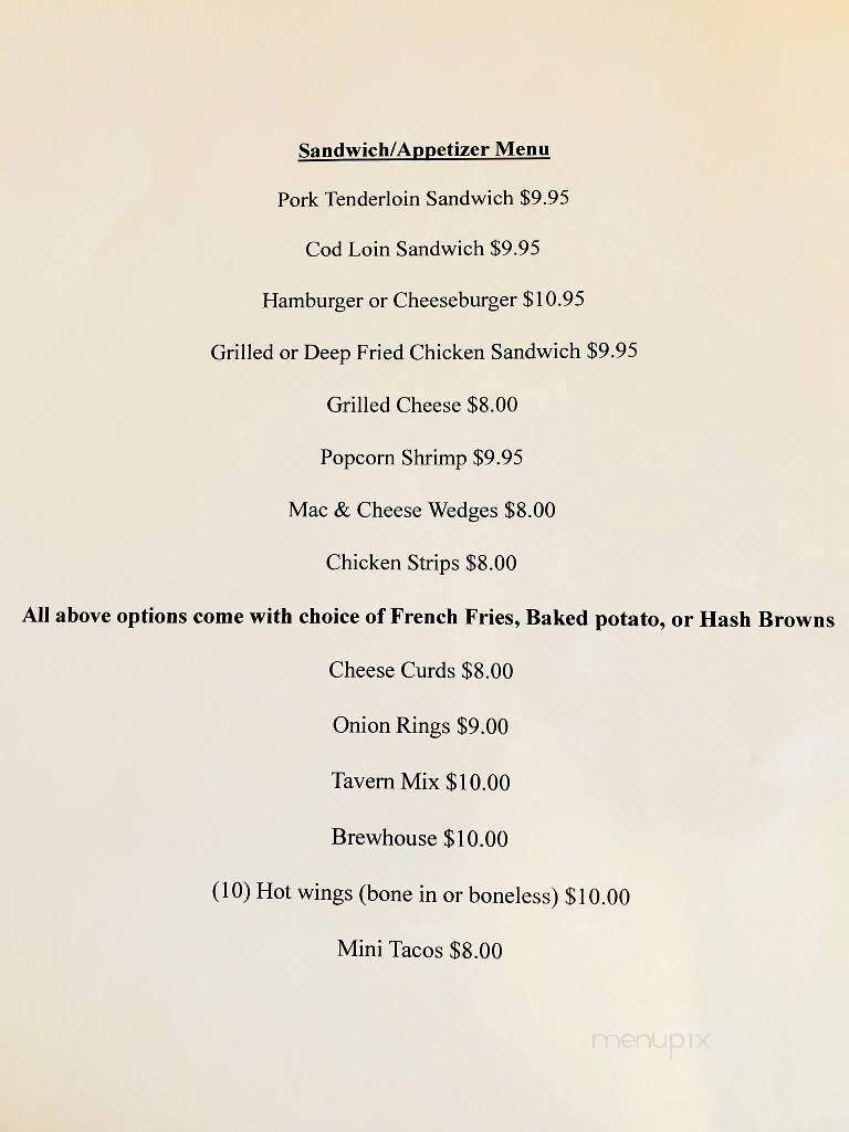 Country Heights Supper Club - Hazel Green, WI menu_pic