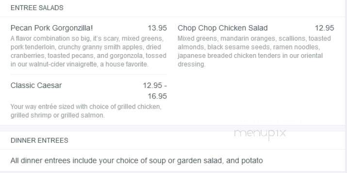 Galioto's Vintage Grille - Cedarburg, WI menu_pic