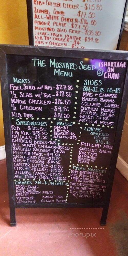 The Mustard Seed BBQ - Fairburn, GA menu_pic