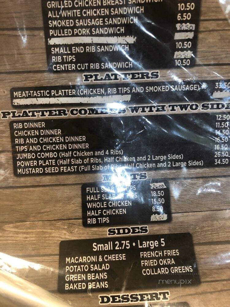 The Mustard Seed BBQ - Fairburn, GA menu_pic