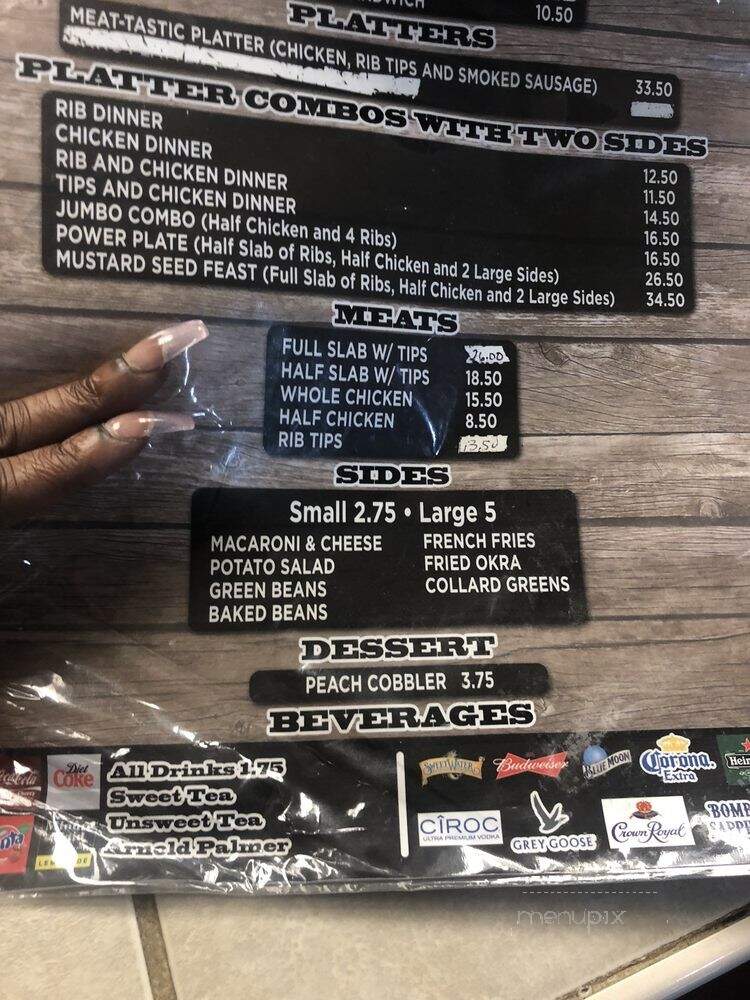 The Mustard Seed BBQ - Fairburn, GA menu_pic
