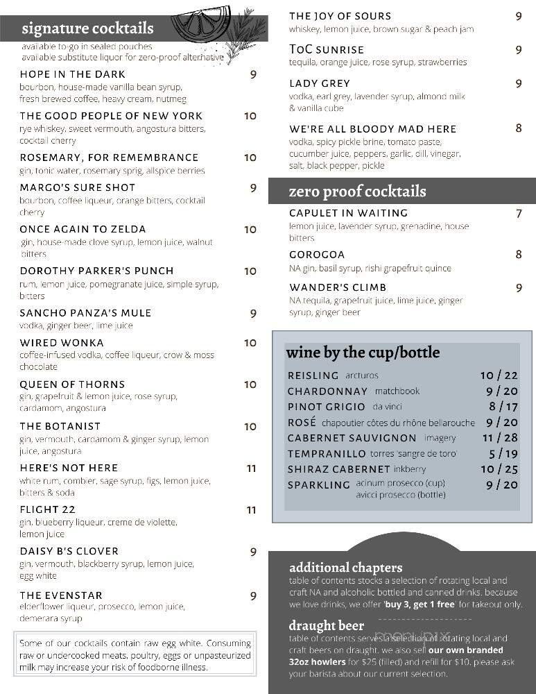 Table of Contents - Kalamazoo, MI menu_pic