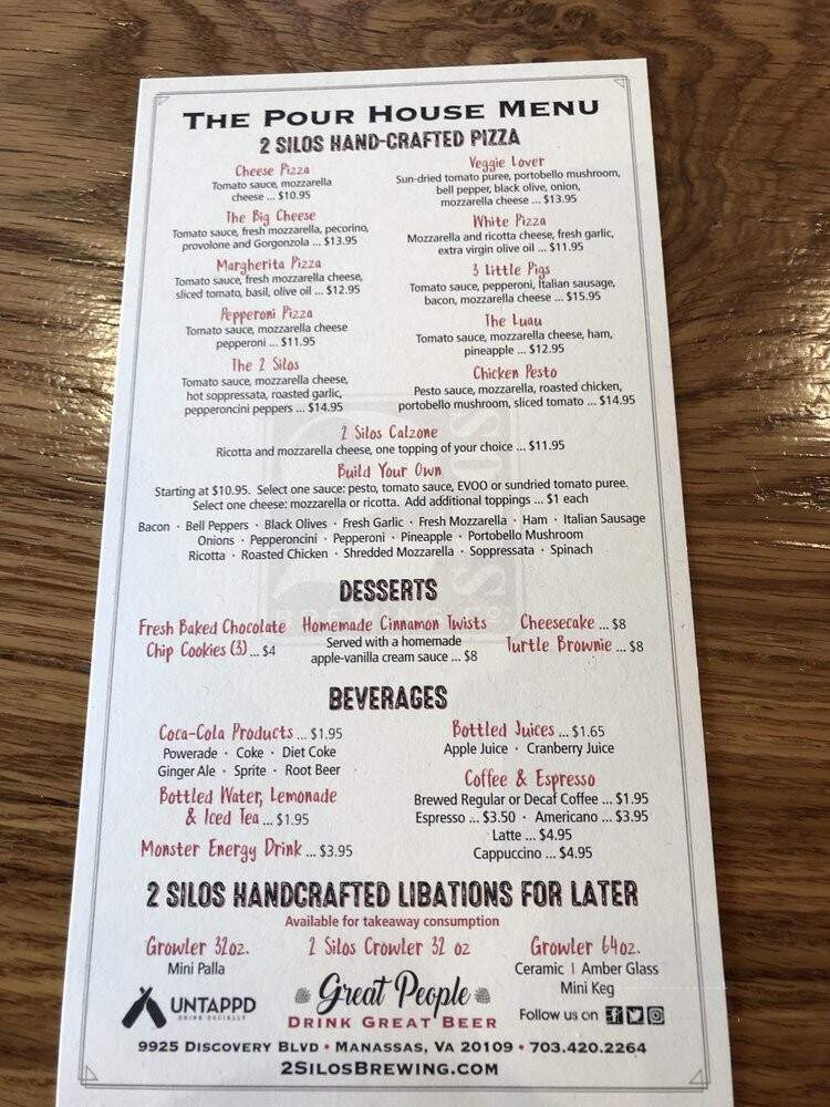 Farm Brew LIVE - Manassas, VA menu_pic