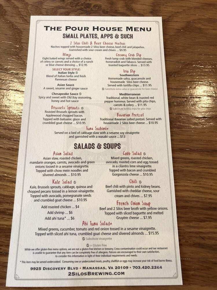 Farm Brew LIVE - Manassas, VA menu_pic