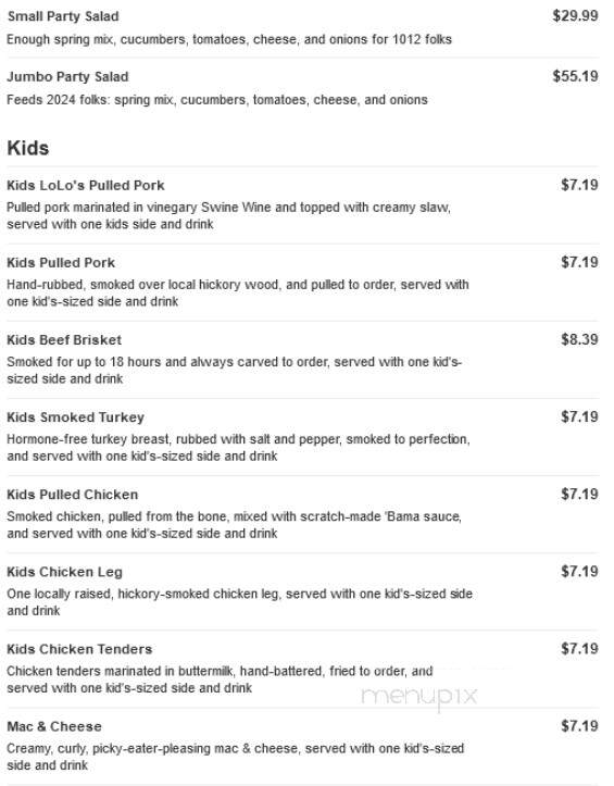 City Barbeque - Fairfield, OH menu_pic