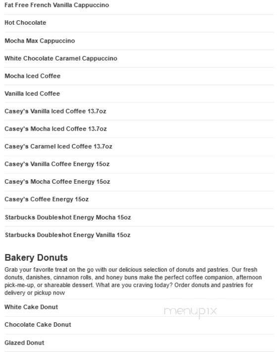 Caseys Carry Out Pizza - Camanche, IA menu_pic