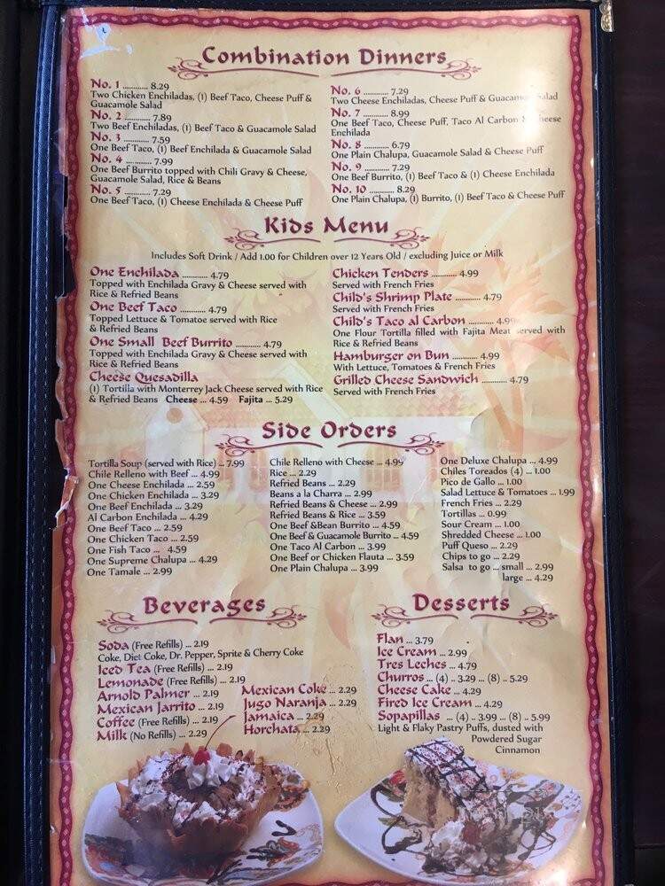 Casa Medina Mexican Restaurant - Shenandoah, TX menu_pic