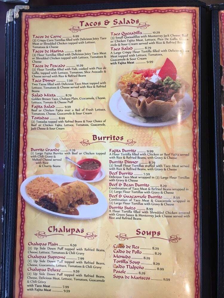 Casa Medina Mexican Restaurant - Shenandoah, TX menu_pic