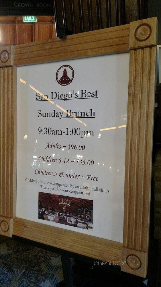 Crown Room Sunday Brunch - Coronado, CA menu_pic