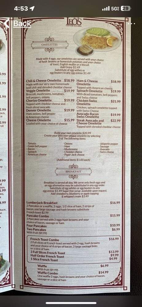 Leo's Country Kitchen - Fontana, CA menu_pic