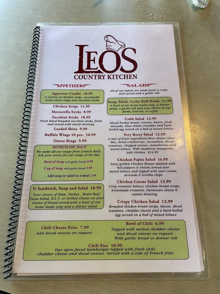 Leo's Country Kitchen - Fontana, CA menu_pic