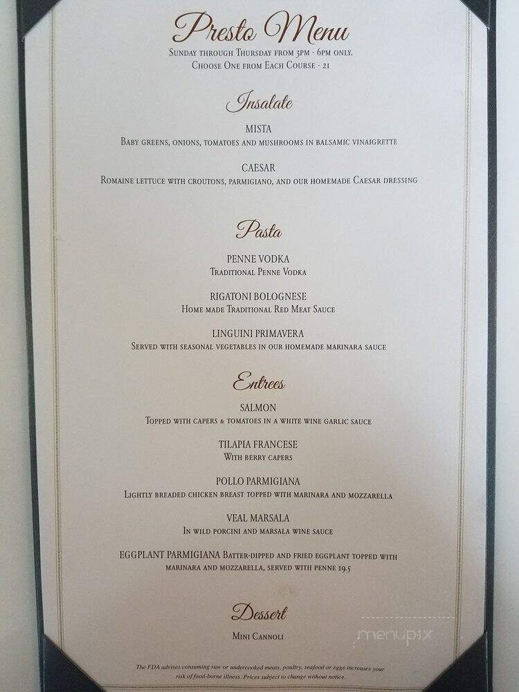 Uva - Richboro, PA menu_pic