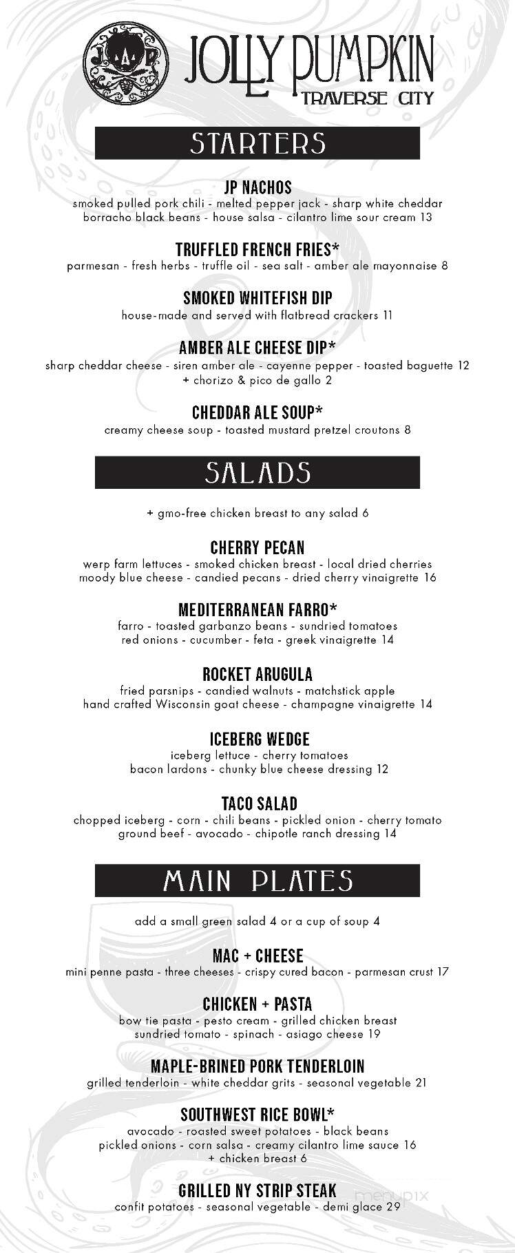 Jolly Pumpkin - Traverse City, MI menu_pic