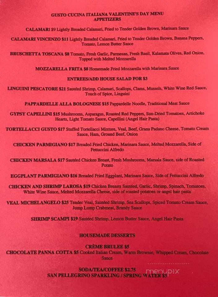 Gusto Cucina Italiana - Cape Coral, FL menu_pic