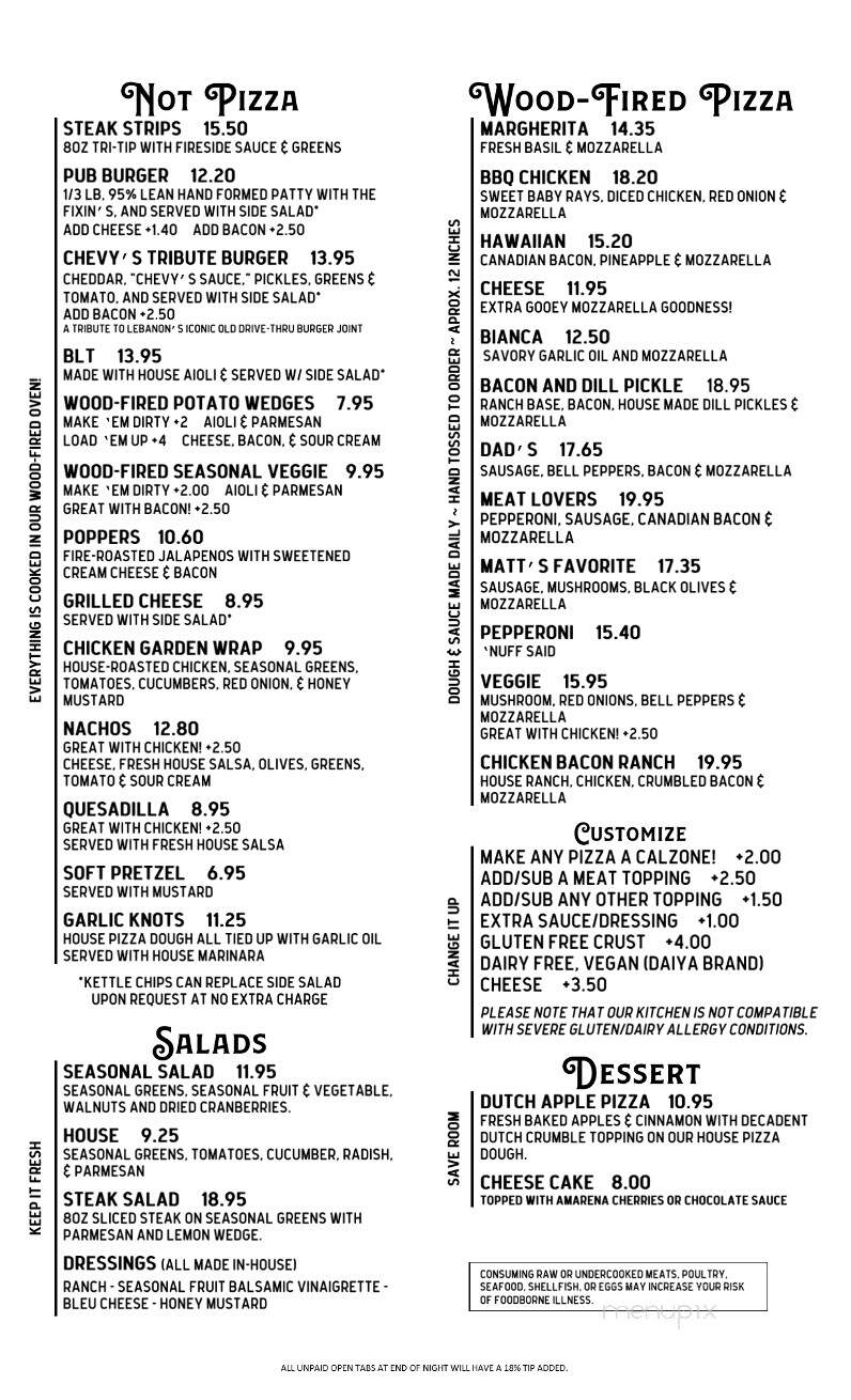 Conversion Brewing - Lebanon, OR menu_pic