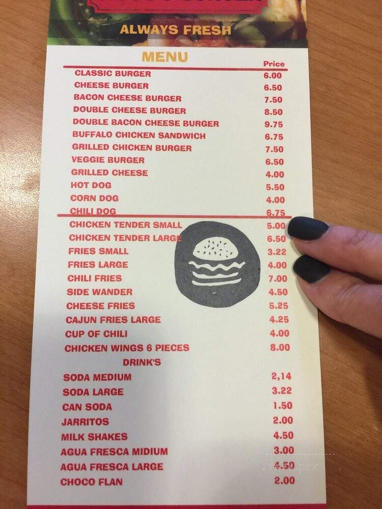 Chico's Burgers - South Lake Tahoe, CA menu_pic