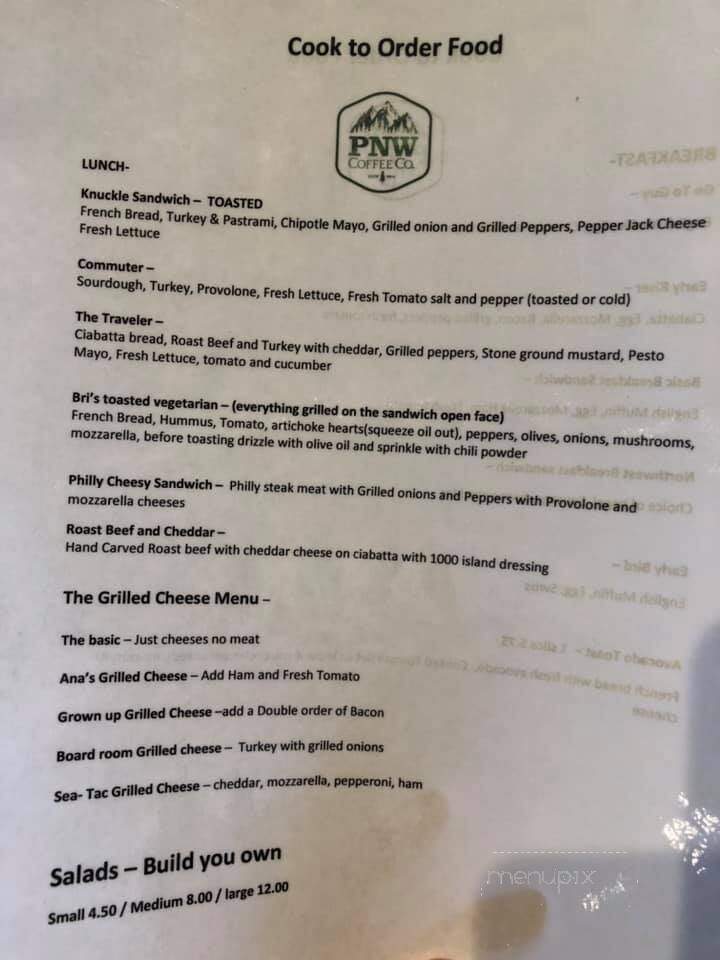 PNW Coffee Co - Auburn, WA menu_pic