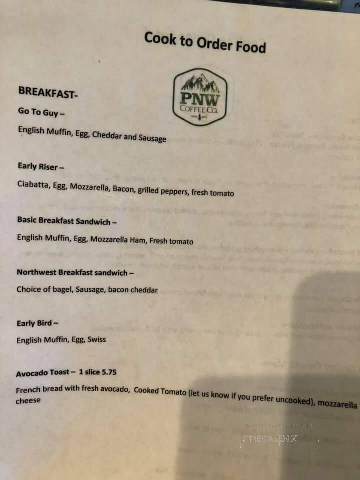 PNW Coffee Co - Auburn, WA menu_pic
