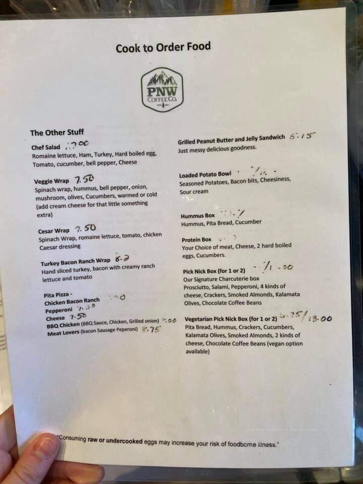 PNW Coffee Co - Auburn, WA menu_pic