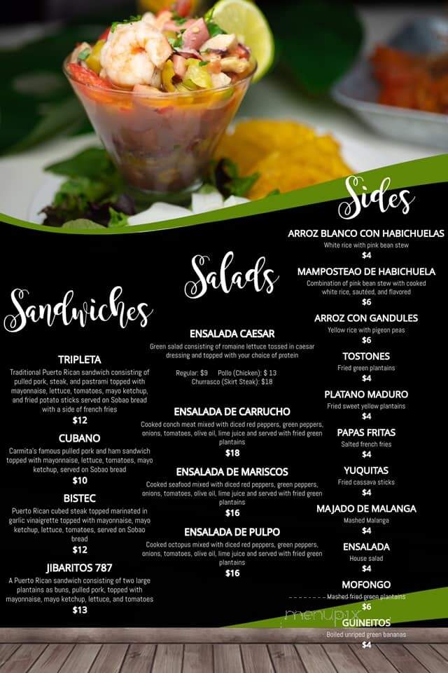 787 Restaurant & Lounge - North Providence, RI menu_pic