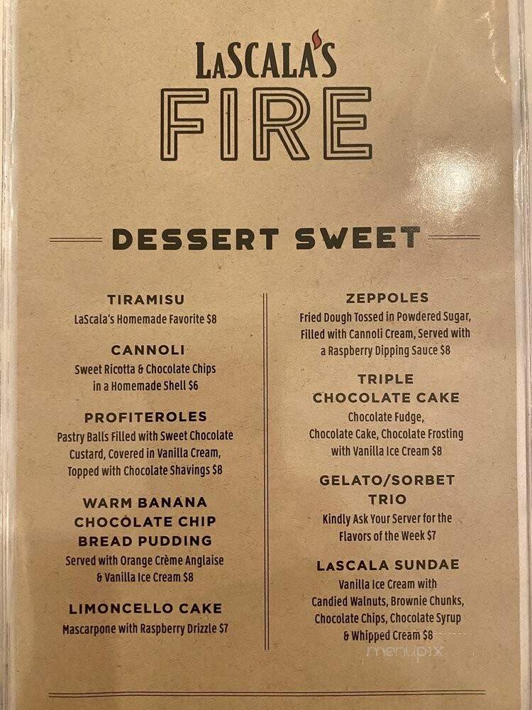 LaScala's Fire - Villanova, PA menu_pic