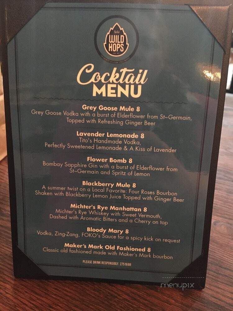 Wild Hops Brewery - Louisville, KY menu_pic