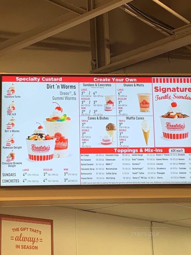 Freddy's Frozen Custard & Steakburgers - Radcliff, KY menu_pic