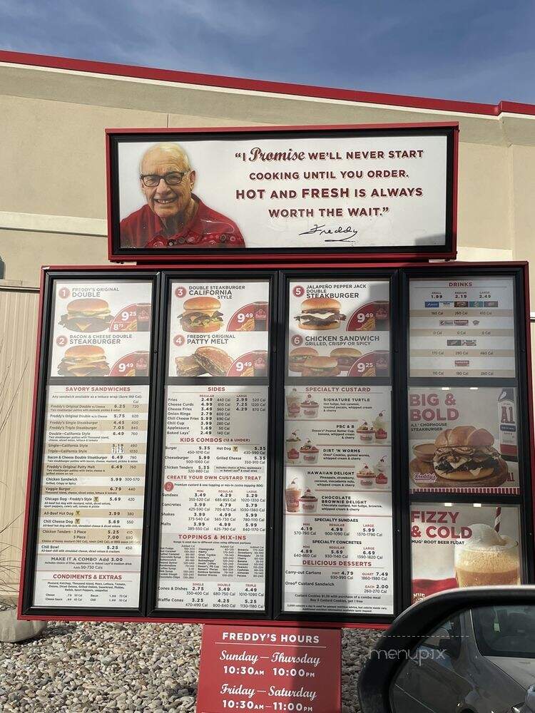 Freddy's Frozen Custard & Steakburgers - Radcliff, KY menu_pic