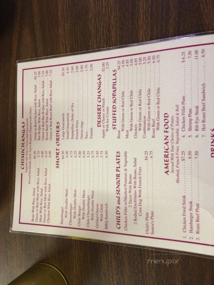 Mi Casita - Silver City, NM menu_pic
