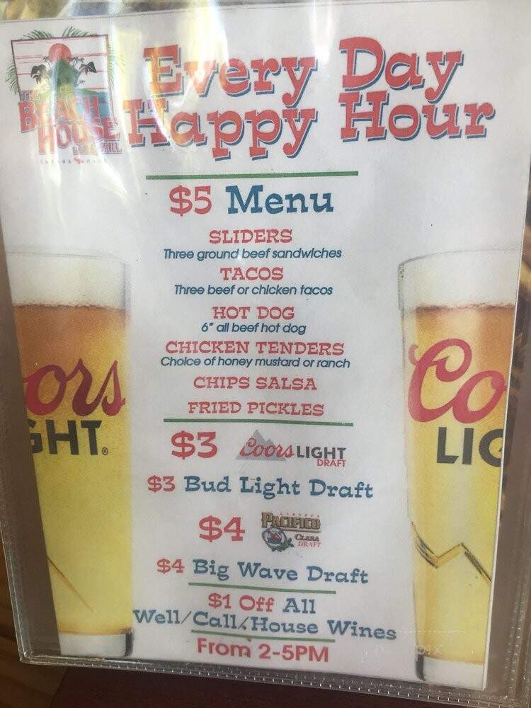 The Beach House Bar & Grill - Lahaina, HI menu_pic