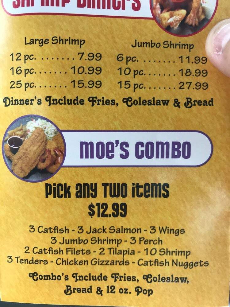 Moe's Fish Chicken & Grill - Zion, IL menu_pic