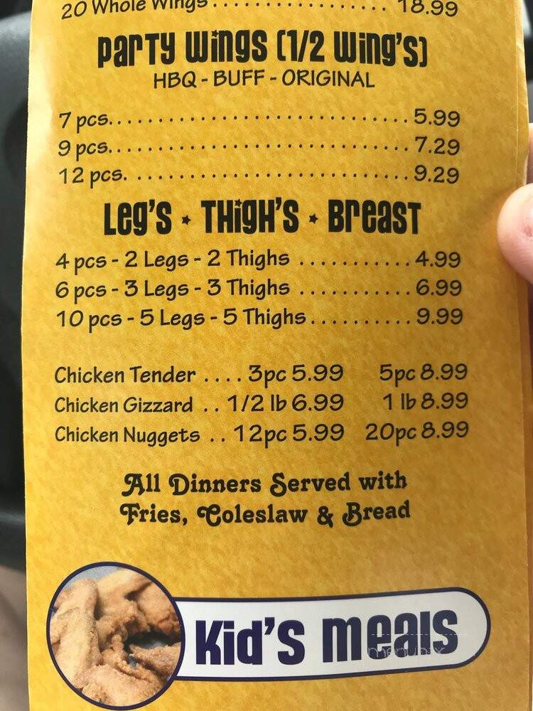 Moe's Fish Chicken & Grill - Zion, IL menu_pic