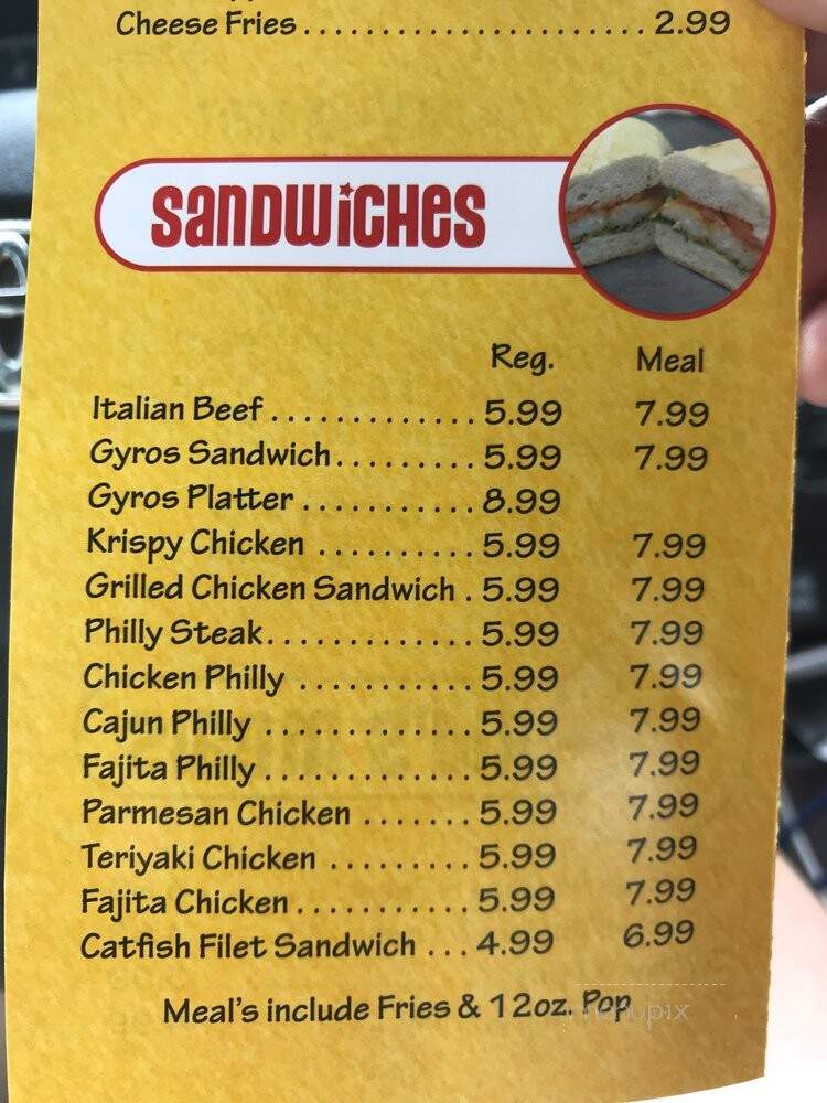 Moe's Fish Chicken & Grill - Zion, IL menu_pic