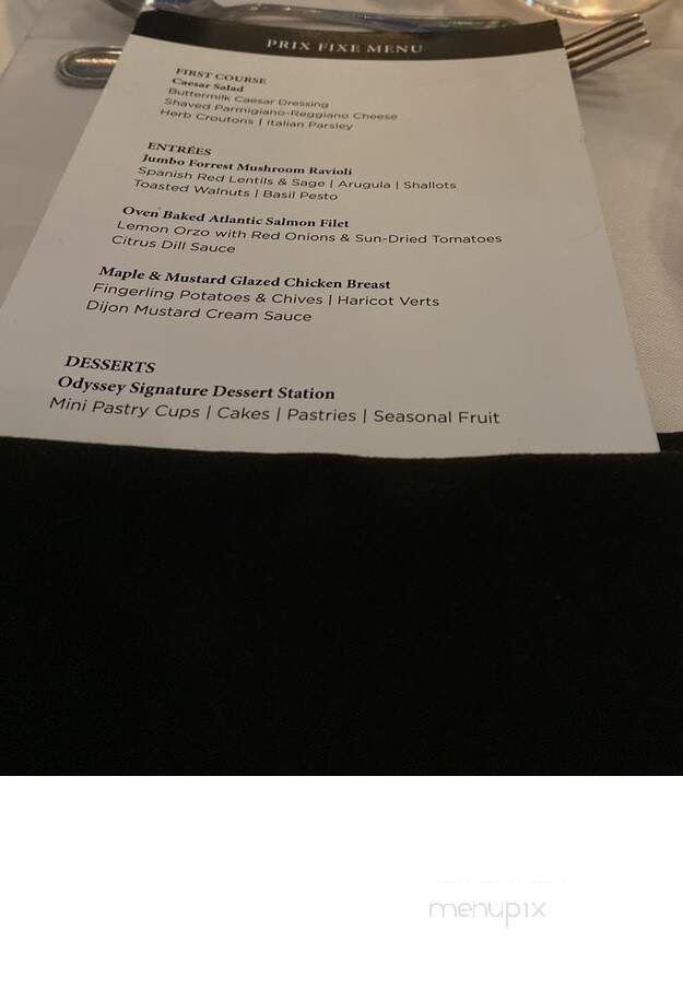 Odyssey Cruises - Washington, DC menu_pic