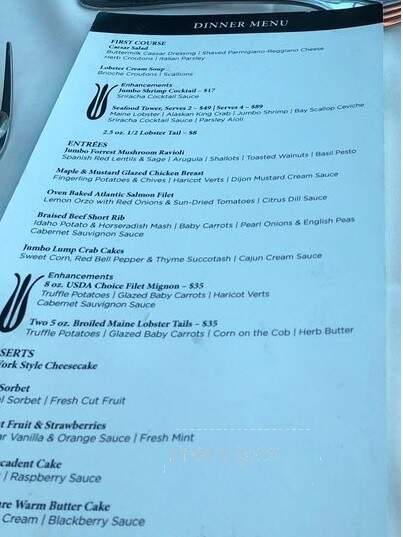 Odyssey Cruises - Washington, DC menu_pic