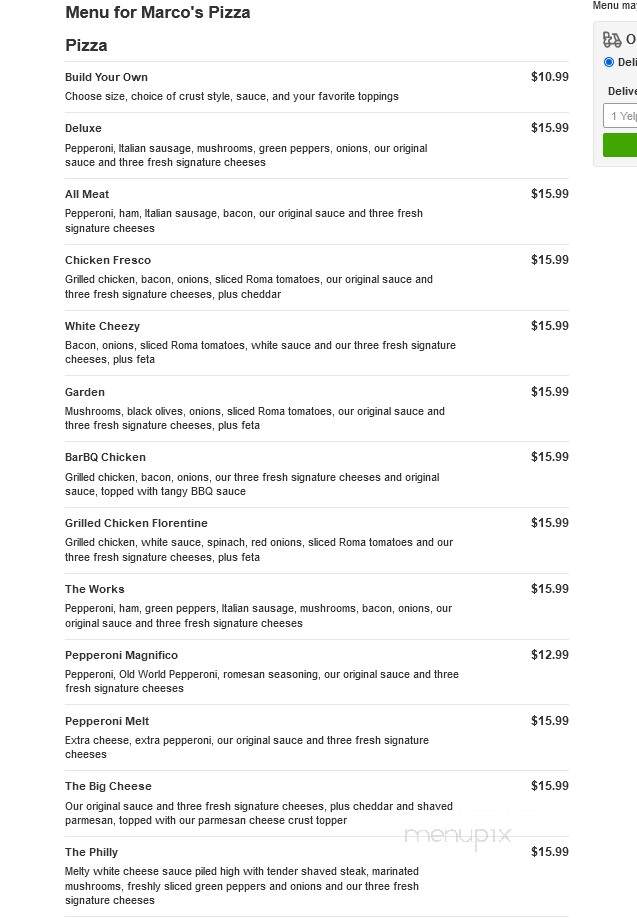 Marco's Pizza - Covington, GA menu_pic