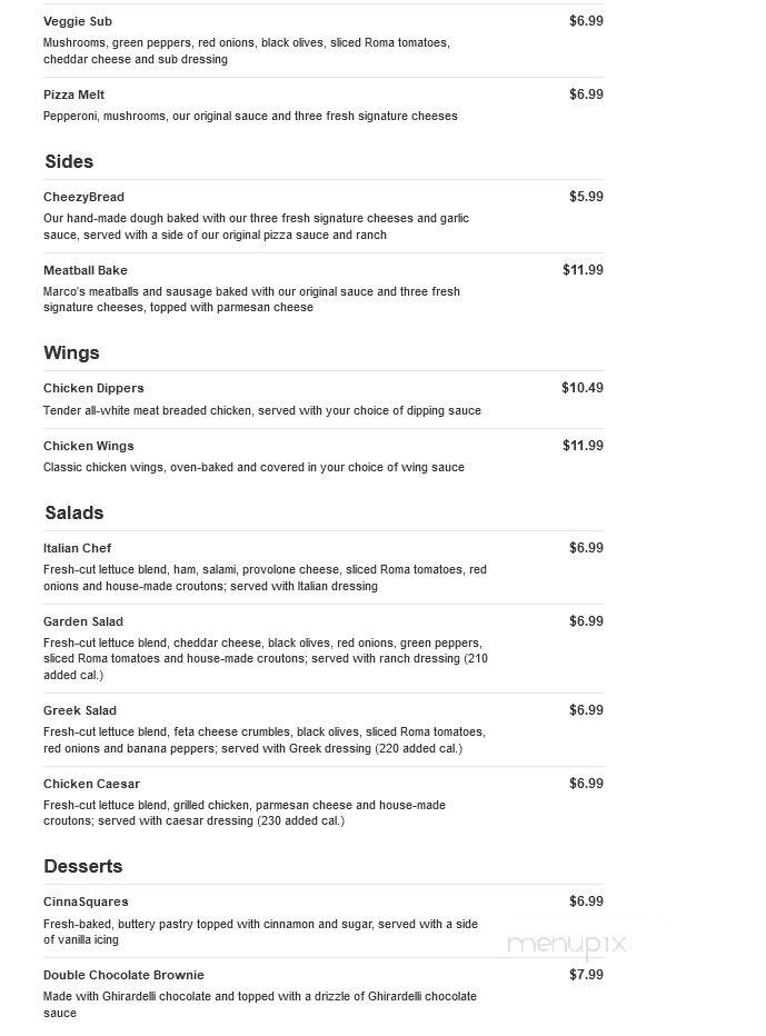 Marco's Pizza - Covington, GA menu_pic
