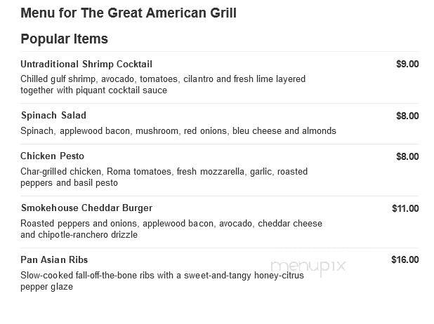 The Great American Grill - Portsmouth, NH menu_pic