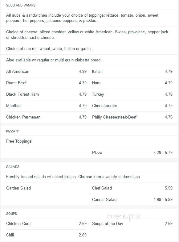 Rutter's - East Berlin, PA menu_pic