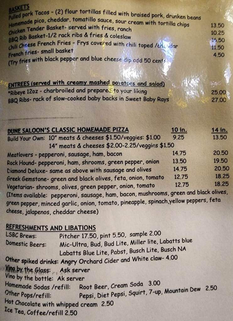 Lake Superior Brewing Co - Grand Marais, MI menu_pic