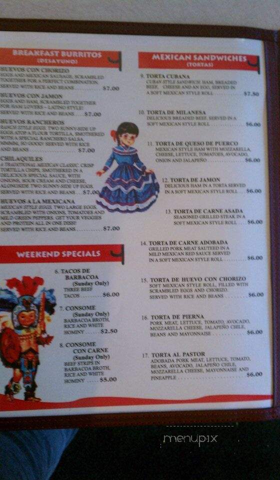 Tacos Y Tortas Dona Mary - Hanover, PA menu_pic